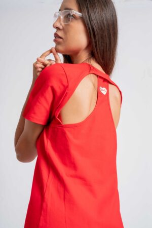 BACK OPEN T-SHIRT DRESS