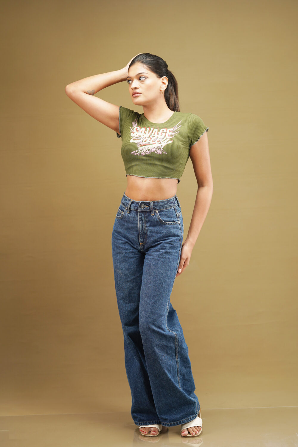 SAVAGE DOLLY RIB CROP T-SHIRT