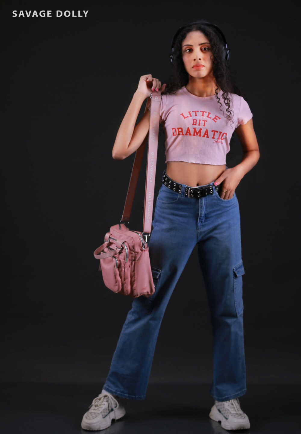 LITTLE BIT DRAMATIC RIB T-SHIRT