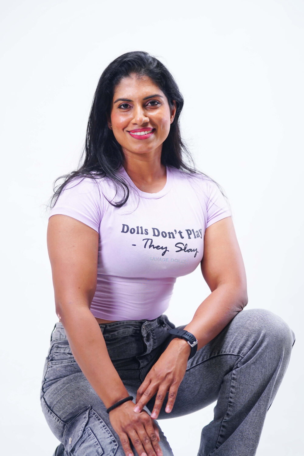 CREW NECK FITTED CROP T-SHIRT - Image 2