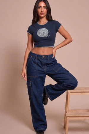 CREW NECK RIB T-SHIRT