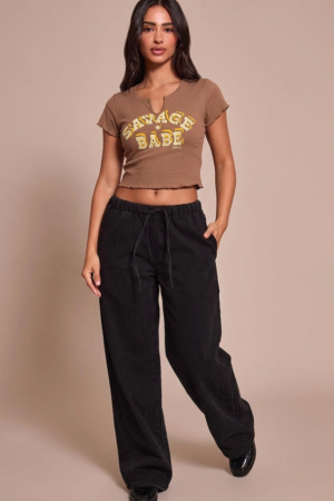 RIB CROP T-SHIRT