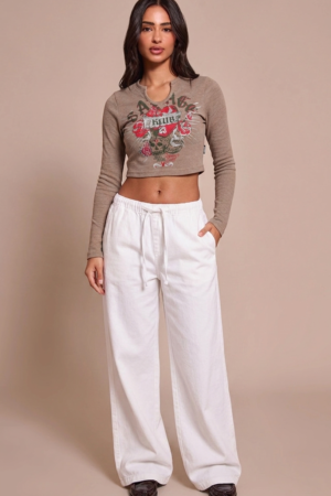 LONG SLEEVE WAFFLE T-SHIRT