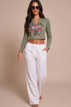 LONG SLEEVE WAFFLE T-SHIRT