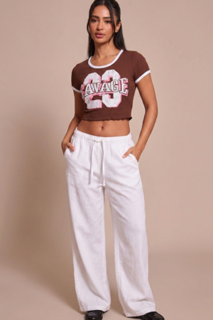 CREW NECK RIB T-SHIRT