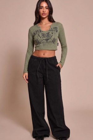 LONG SLEEVE WAFFLE T-SHIRT