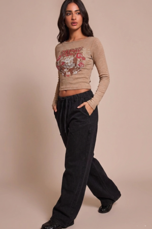 LONG SLEEVE WAFFLE T-SHIRT