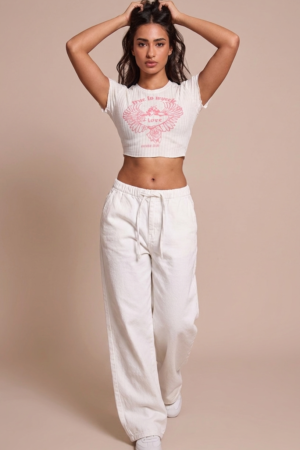 CREW NECK RIB T SHIRT