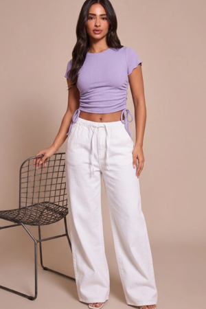 CREW NECK RIB T SHIRT