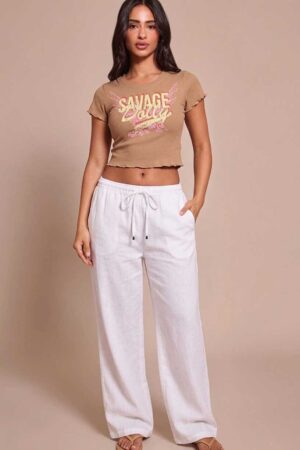 CREW NECK RIB T-SHIRT